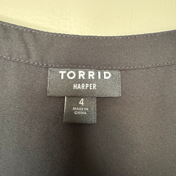 TORRID woman's plus size 4X Harper Georgette pullover 3/4 sleeve blouse top - Picture 13 of 14